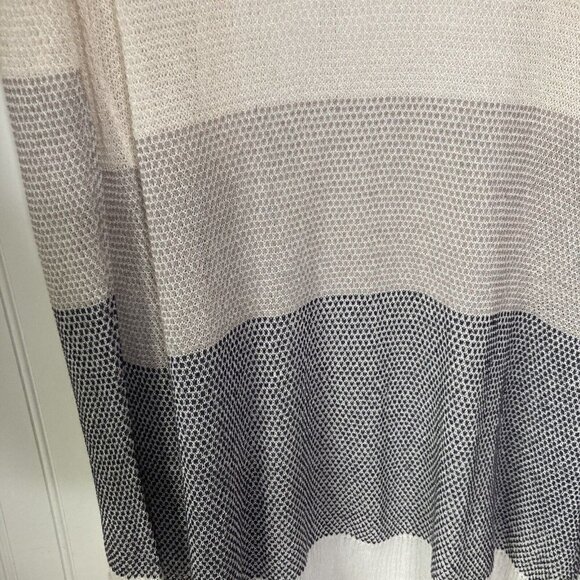 Market & Spruce Linen Blend Open Front Color Block Striped Cardigan Duster Top-M - Picture 3 of 10